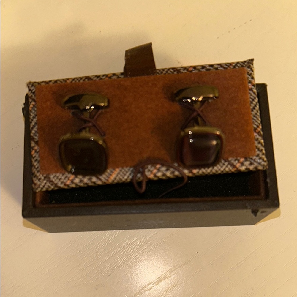 Joseph Abboud Brown Dome Cuff Links Accessories